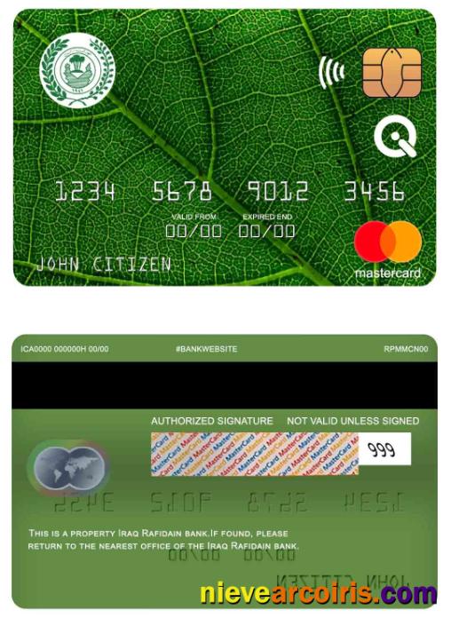 Iraq Rafidain bank mastercard